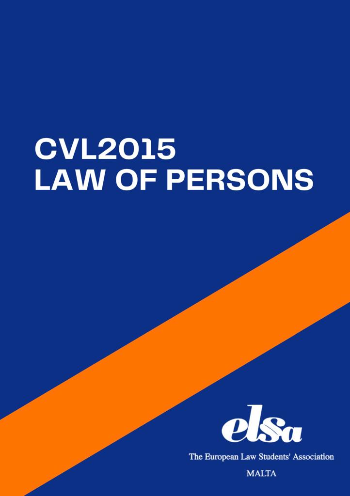 CVL2015 - Law of Persons