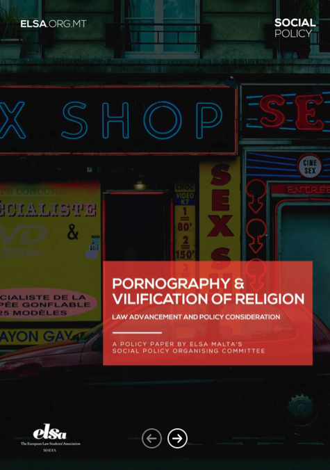 Pornography and Vilification of Religion