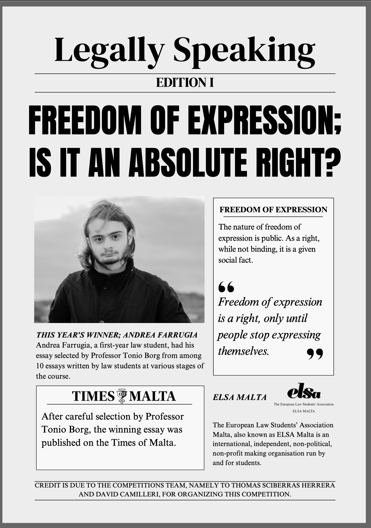 Legally Speaking: Freedom of Expression; Is It An Absolute Right?