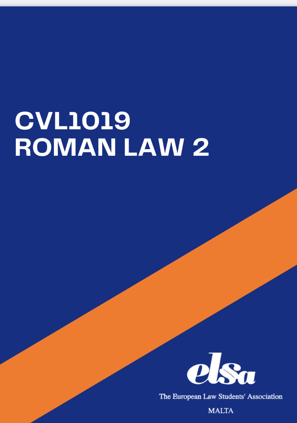 CVL1019 - Roman Law 2