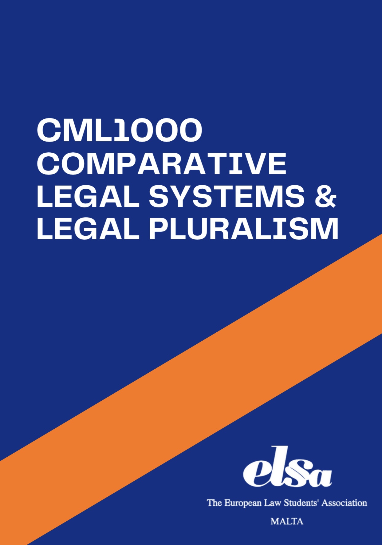 CML1000 - Comparative Legal Systems and Legal Pluralism