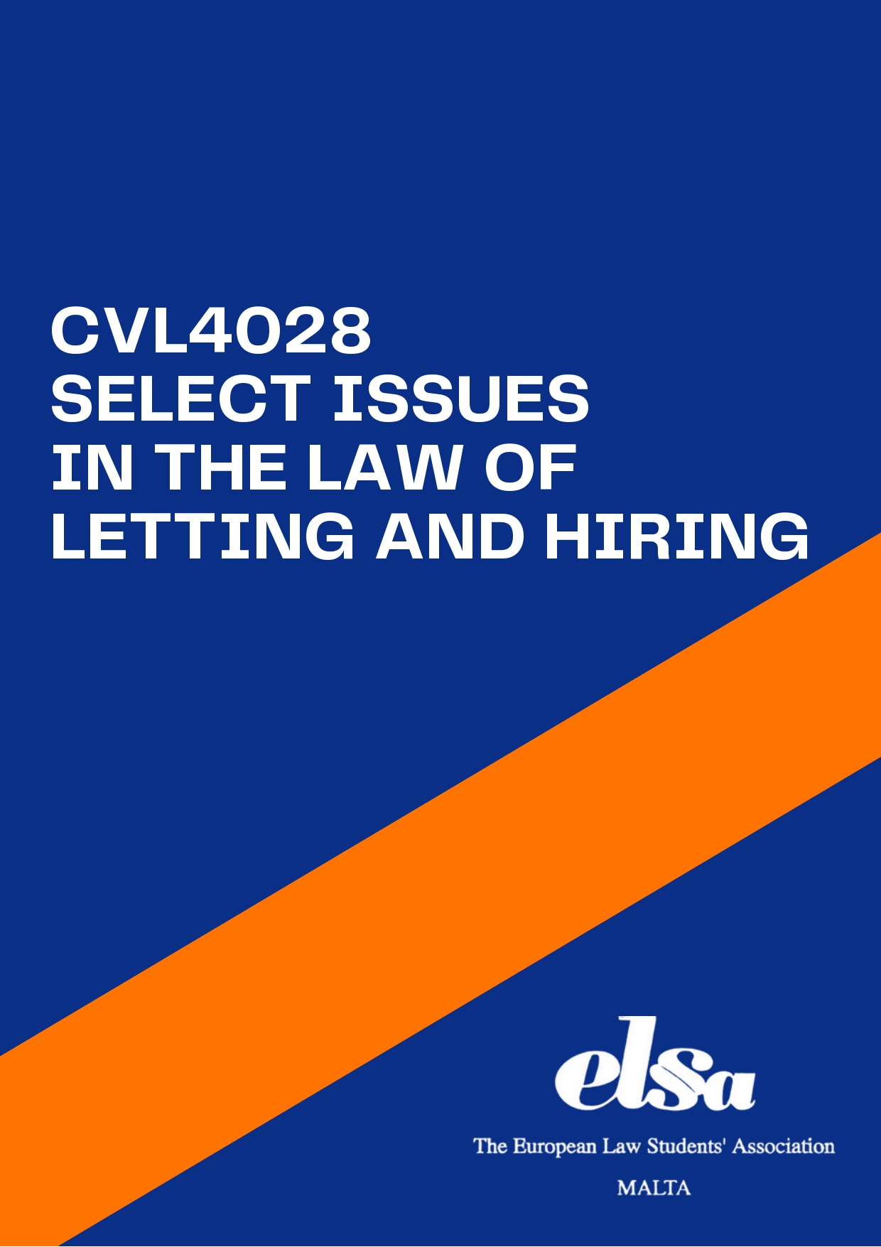 CVL4028 - Select Issues in the Law of Letting & Hiring