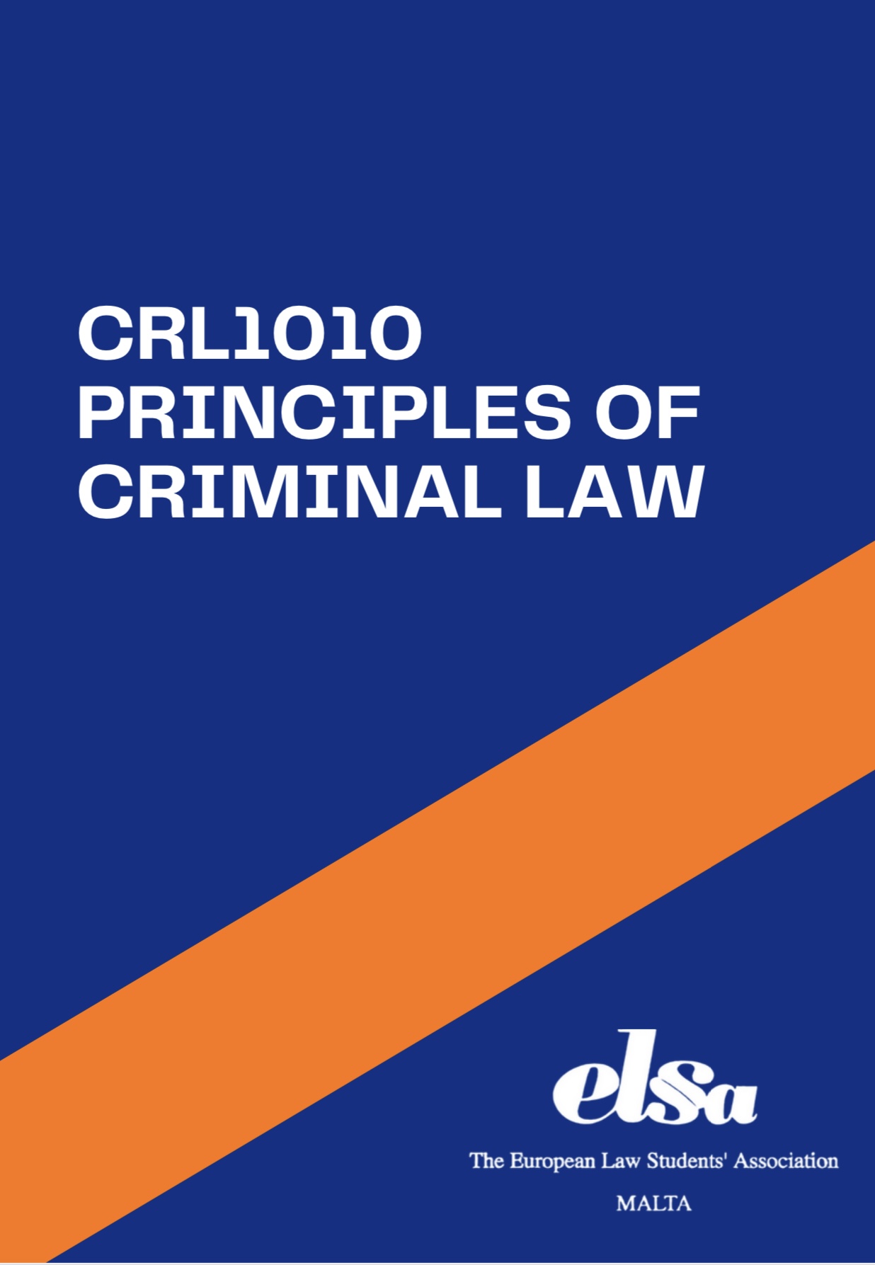 CRL1010 - Principles of Criminal Law