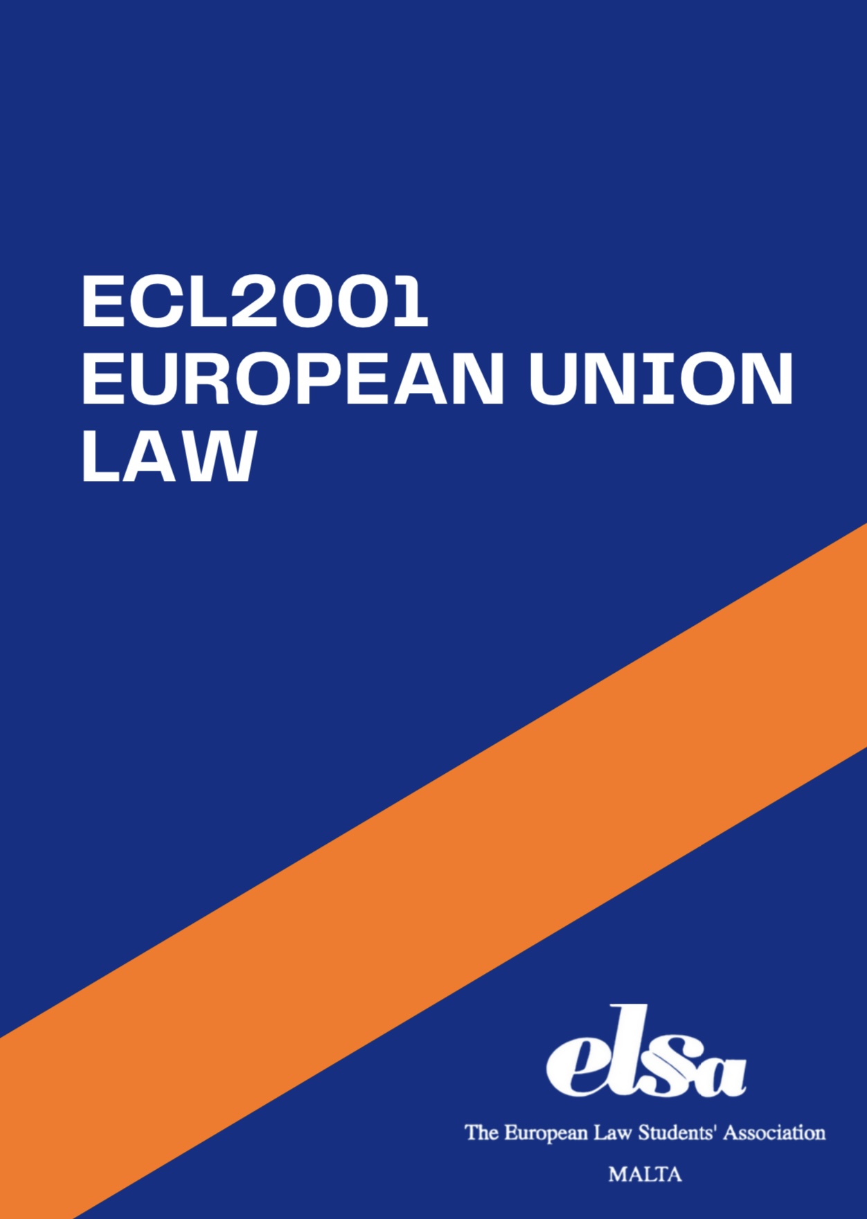 ECL2001 European Union Law